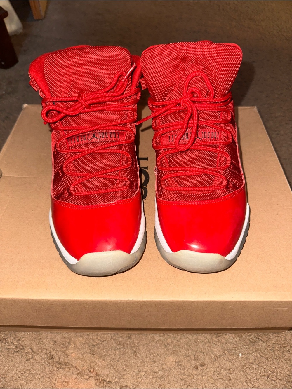 Jordan Retro High-Top Sneakers in Red